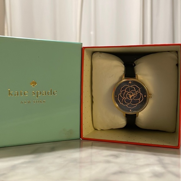 kate spade Accessories - Kate Spade Metro Rose Watch in black
